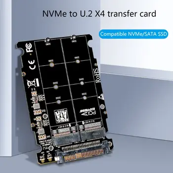 M. 2 SSD diska U. 2 Adapteri 2 in 1 M. 2 NVMe SATA-Autobusu NGFF SSD diska PCI-e U. 2 SFF-8639 PCIe M2 Adapteris Pārveidotājs priekš galda Datora