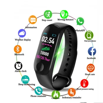 M3 Smart Skatīties Android Vīriešiem 2020. Gadam Ūdensizturīgs iOS Sieviešu Smartwatch Bluetooth Savienota Skatīties Cilvēks Sportu Fitnesa Rokassprādze