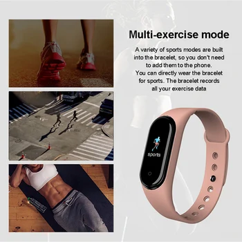 M5 Smart Joslā Aproce Skatīties Sirdsdarbības Monitoringa asinsspiediens Fitnesa Tracker Mūzikas 2020 