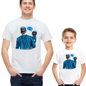(Matching Ģimenes Tērpiem, Super Tētis&Meita&Son Drukāt Gudrs Zēniem, Meitenēm, T krekls Tēva Diena Klāt, Drēbes Bērniem&Vīrietis&Sieviete, T-krekls
