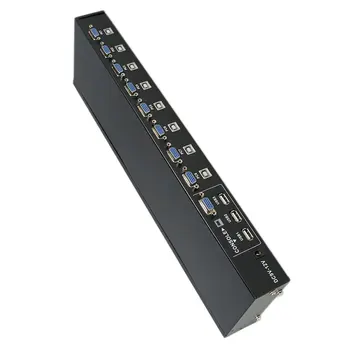 Maza Izmēra 8 Porti USB 2.0 Ārējā KVM Switch Box Rokasgrāmata Komutatoru Atbalstu 1920x1440 VGA Splitter Adapteri