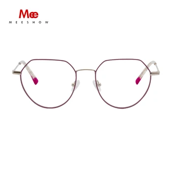 Meeshow apaļas metāla optisko recepšu brilles rāmis brilles sieviešu modes aksesuāri 