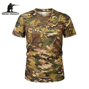 MEGE Zīmolu Apģērbu Militārās Taktikas Vīriešu Krekls Maskēties Armija Ātri Sausā Elpo Īsām Piedurknēm Vīriešu Ikdienas Krekls