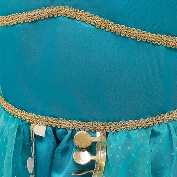 Meitenes Kleita Aladdin ir Dieviete Cosplay Jasmīns Princese Kleita Bērnu Karnevāla Puse Kleitas Meitenēm Halloween Bērnu Apģērbs