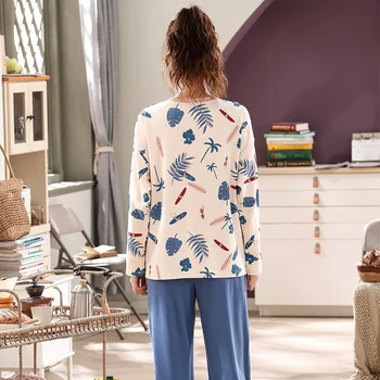 MELIFLE Rudens Kawaii Pidžamas Komplekts Sievietēm Ziemā Silti Satin Soft Sleepwear Uzvalks Kokvilnas PJS Atoff Mājās Sieviete Zīda Naktsveļu