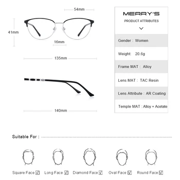 MERRYS DIZAINS Retro Kaķu Acu Brilles Rāmis Sieviešu Modes Brilles Recepte, Optisko Briļļu S2222