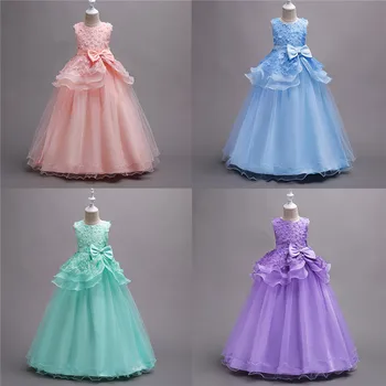 Mežģīnes, Princešu Kleitas Meitenēm Drēbes Tilla Bērnu Kostīms Bērniem Balles Tērpu Dizainu Meitene Pusaudžiem Kāzu Vakara Kleita