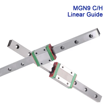 MGN9, Lineārie Guide, 9MM Lineāro Dzelzceļa 100/150/200/250/300/350/400MM MGN9H MGN9C Bloķēt 3D Printera Daļas Pārvadājumi Slaidu CNC Mašīna