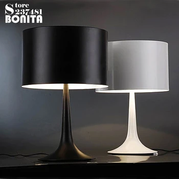 Middel Lielums Mūsdienu Vienkārša Klasiskā Melnā/ Baltā galda gaismu guļamistaba Dekorēšana galda lampas dzīvojamā istabā