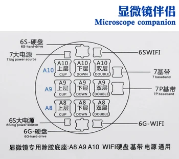 Mikroskopa papildus gumijas soled WIFI baseband A8A9A10 cietā diska barošanas papildus gumijas atrast slots