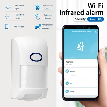 Mini Tuya Smart WiFi Cilvēka Ķermeņa Infrasarkanais Detektors Kustību Sensors LIETOTNI Smart Home Kontroles Iekštelpu pretaizdzīšanas Drošības sistēma Windows Signalizācija