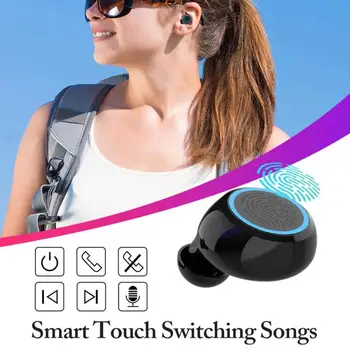 Mini TWS Bezvadu Bluetooth5.0 Austiņas Stereo Earbuds auss Touch Kontroli Sporta Austiņas Valkāt Ciets Xiaomi Huawei, Samsung