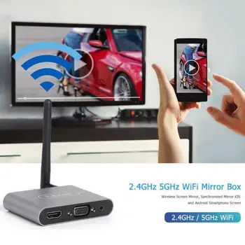 Mirascreen X6W Plus 5G 4K Bezvadu HDMI VGA TV Stick DLNA Miracast AirPlay Displejs Wifi Dongle Uztvērēju IOS Android Auto