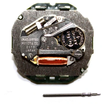 MIYOTA 2115 Kvarca pulksteņa mehānismu ar datumu, Baterija Iekļauta Aizstāt Remonts