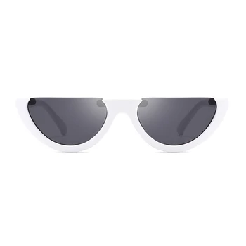 MLLSE Unikālo Pusi Rāmi Sievietēm, Kaķu Acu Saulesbrilles Modes Dāmas Rozā Nokrāsu/Clear Lens Toņos Sieviešu Saulesbrilles