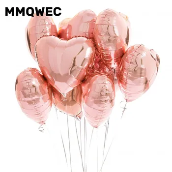 MMQWEC 18 collu 100gab Kāzu Puse, Mīlestību, Folija Baloni Sirds Hēlijs, Gaisa Bumbiņas Kāzu baloni Dzimšanas dienu, Valentīna Puse Dekori