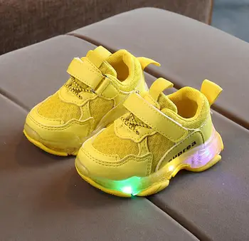 Modes bērni ikdienas apavi Gaismas Čības kvēlojošs izgaismotas bērniem sporta apavus bērniem ar led indikators iedegas, sporta apavi zēniem