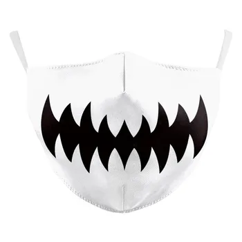 Modes Halloween Iespiesti Maska Mazgājams nepievelk putekļus, Vīrieši Un Sievietes Maskas Mutes, Sejas Aizsardzības mascarilla reutilizable Facemask