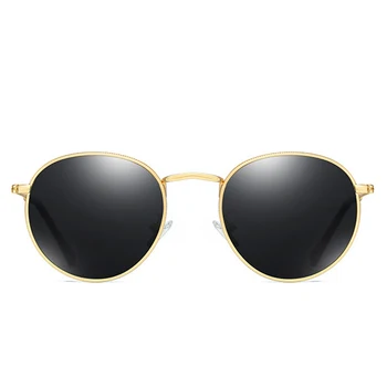 Modes Kārta Polarizētās Saulesbrilles Vīriešiem, Sievietēm Retro Steampunk Puses Spogulis Sunglass Luksusa Zīmolu Black Polar Brilles Braukšanai