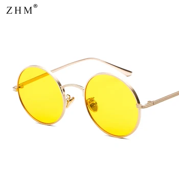 Modes Kārtas Geek, Saulesbrilles Vīriešiem Classic Retro Ovālas formas Saulesbrilles Sievietēm Metāla Rāmja Brilles UV400 oculos feminino очки