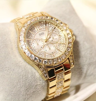 Modes Sieviešu pulkstenis ar Dimantu Skatīties Dāmas Top Luksusa Zīmolu Dāmas Gadījuma Sieviešu Aproce Kristāla Pulksteņi Relogio Feminino