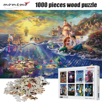 MOMEMO Sirēna Attēls 1000 Puzzle Gabalus Karikatūra Anime Jigsaw Puzzle Pieaugušo Bērnu Izglītojošās Rotaļlietas Puzzle Spēles