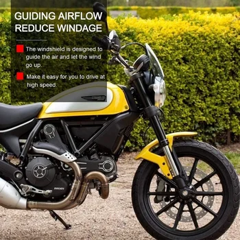 Motociklu, Touring Priekšējo Flyscreen Priekšējā Vējstikla Vairogs Ekrāna Ducati Scrambler-2019 (Gaismas, Dūmi)