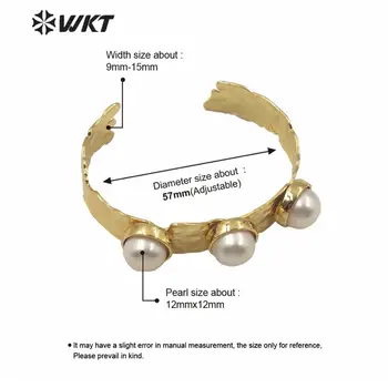 MPB018 Vairumtirdzniecības triple pērles nelegālo zelta elelctroplated aproces rokassprādze jo regulējams izmērs modes sieviešu pērļu rokassprādze