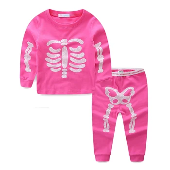 Mudkingdom Toddler Zēnu Un Meiteņu Komplekti Skelets Gudrs Kvēlojošs Bērniem Halloween Mājas Apstākļos