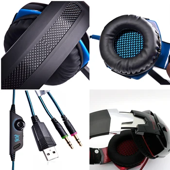 Muitošanas Pārdošanas Gaming Headset Stereo Dziļi Bass Austiņas ar Mic LED Gaismas PC Un Spēļu Optiskais + USB Mouse Gamer Pelēm