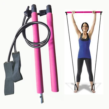 Multi-funkcionālo Stick ar Pretestību Band Jogas Pull Stieņi Pilates Bārs, trenažieru Zāle, Fitnesa, Body Building Treniņu Vingrinājums