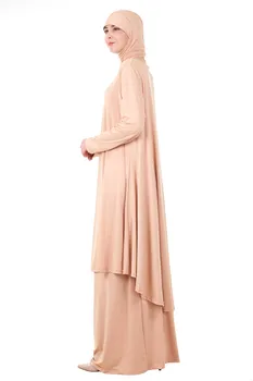 Musulmaņu Lūgšanu Apģērba Komplekti Sieviešu Kleita, Hijab Abaya Svārki ar Islāma Apģērba Dubaija Turcija Garas Lūgšanas Musulman Jurken Abayas