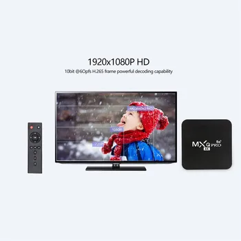 MXQ Pro 4K 2.4 G/5GHZ Wifi Android 9.0 Četrkodolu Smart TV Kastē Media Player 1G+8G Wifi Android 9.0 Četrkodolu Smart TV Kastē Media Pl