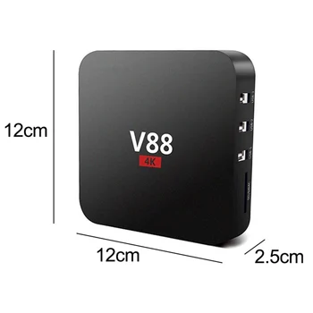 Mājas Kinozāles V88 RK3229 Smart TV Set-Top Box Spēlētājs 4K Quad-Core 8GB WiFi Multimediju Atskaņotāja Smart TV Kastē HDTV Lodziņā Attiecas uz Android