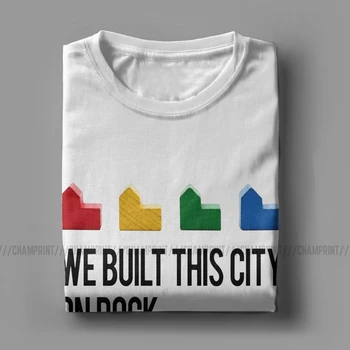 Mēs izveidojām Šo Pilsētu Par Rock Un Kviešu Settlers Of Catan T-Krekls Vīriešiem Kokvilnas T Krekls Valdes Aitu Koka Spēle Īsām Piedurknēm Tees