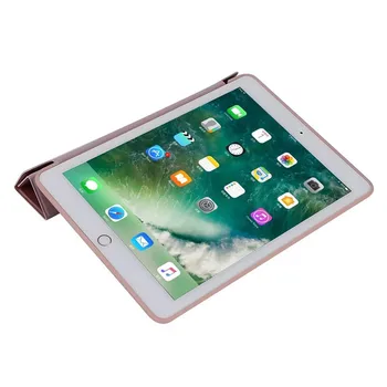 Mīksto TPU Case for iPad 9.7 collu līdz 2017. PU Smart Cover Gadījumā Magnēts pamosties miega Jaunu iPad 2018 modelis A1822 A1823 A1893