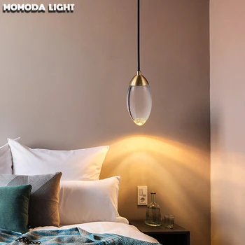 Mūsdienu Ovāls Kristāla Lustras, lai Ēdamistaba, Guļamistaba, Bēniņi Villa Nordic High-end LED Gultas Karājas Lampas Home Gaismas Ķermeņi,