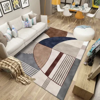 Mūsdienu vienkārši abstrakts tējas galda paklāju viesistabā paklājs, dīvāns pretslīdes taisnstūra paklāju sadzīves iespiesti paklāju