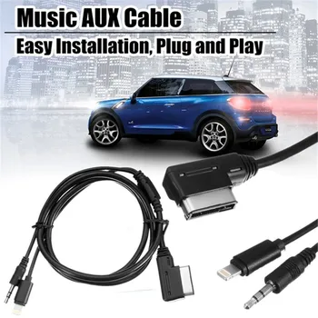 Mūzikas Saskarne AUX Kabeli 105cm Vadu 8pin maksu Par IPHONE un IPOD Mercedes-Benz Auto Audio AUX un USB Adapteri