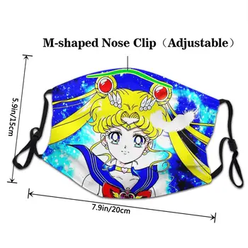 Mūžīgā Mutes Maska Sailor Moon Tsukino Usagi Supernatural Patīk Komiksi Aizsardzības Atkārtoti Maskas Unisex Putekļu necaurlaidīgs Muti Vāciņu