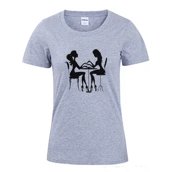 Nagu Skaistumkopšanas Salons Vinila Smieklīgi Geeks Iespiests T-Krekls Sievietēm, Mīksti Kokvilnas ar Īsām Piedurknēm, Sieviešu T-krekli Modes Zīmolu Apģērbu