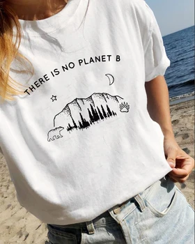 Nav Planētas B Grafiskais T-Krekls Womentumblr Tees Modes Apģērbu Feminina Sieviešu Smieklīgi Shrit Āra Ielas Stils
