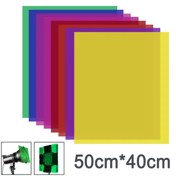 Neewer 8 Gabali Gēla Krāsu Filtrs ar 8 Krāsām -16x20 cm Caurspīdīgu Krāsu Filmu Plastmasas Loksnes, Korekcija, Gēla Gaismas Filtrs
