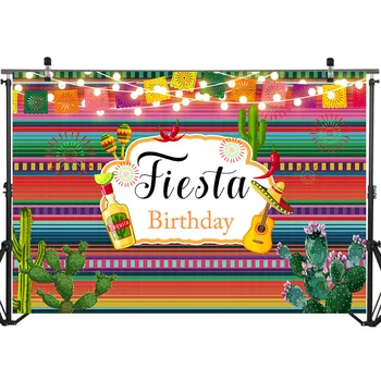 NeoBack Dienā, Dead Fiesta Fons Meksikas Fiesta Tēma Fotogrāfijā Fona Kaktuss Ģitāru Partijas Banner Foto Backdrops
