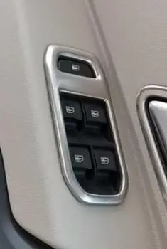 Nerūsējošā tērauda interjera durvju logu slēdzis kontroles dekoratīvā vāciņa apdares par Renault Dacia Duster 2018-2021