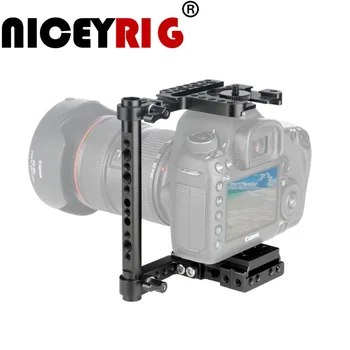 NICEYRIG DSLR Rig Kameras Iekārta Canon, Nikon, lai Matsushita Sony Quick Release Plate Siera Stieni 1/4 Kameru Piederumi