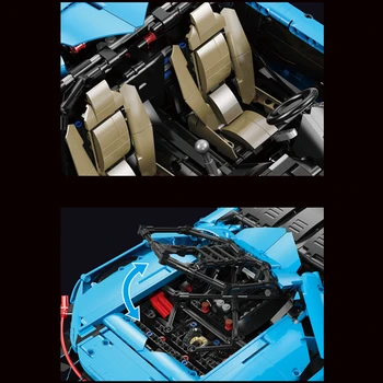 NOLIKTAVĀ Tehnikas K-98 Lamborghinis CENTENARIO 1:8 hypercar Super Sacīkšu Auto Modeli 42115 C61041Building Bloki, Ķieģeļi, Rotaļlietas, Dāvanu