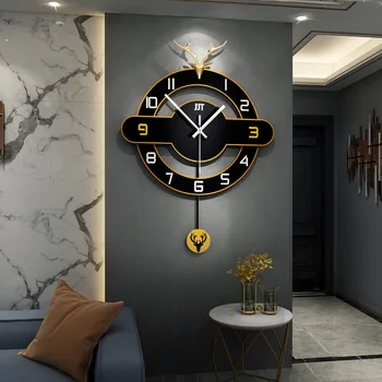 Nordic style dekoratīvs pulkstenis lampas luksusa dzīvojamās istabas sienas pulkstenis mājas modes modernu sienas pulksteni, digitālās sienas pulkstenis