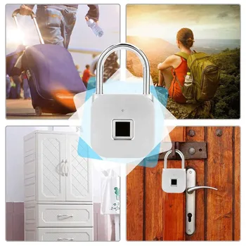 Nordson Sākotnējā Smart pirkstu Nospiedumu Slēdzenes, Keyless Usb Lādējamu Durvis/Bagāžas/Lieta/Soma Anti-theft Drošības BiometricPadlock