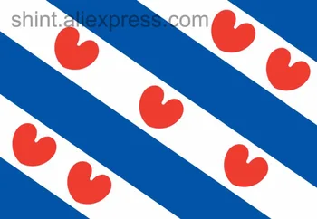 Nīderlande Friesland Province Karoga 3ft x 5ft Poliestera Banner Peld 150* 90cm Pasūtījuma āra